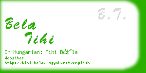 bela tihi business card